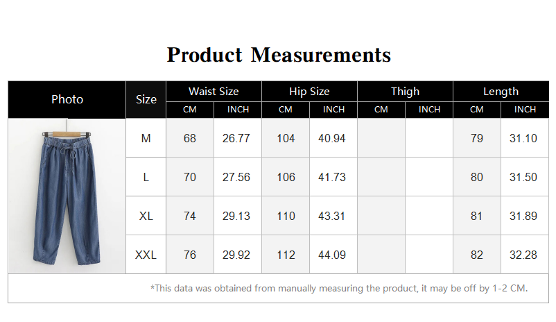 Blue Lyocell Denim Casual Elastic High Waist Loose Wide Leg Women's Pants Ankle-Length Pants For Women Clothing Fashion 2024