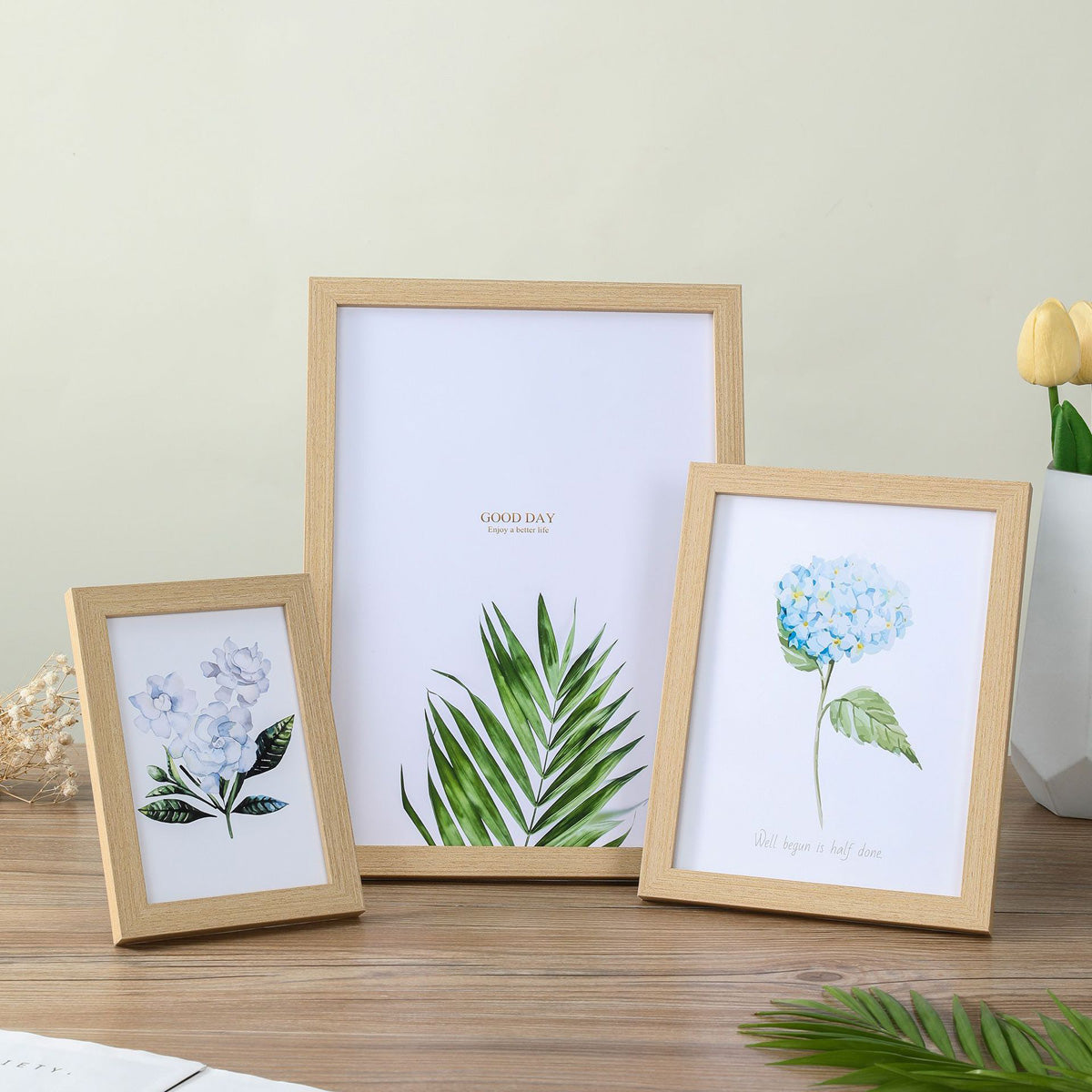 14 or 19Pcs/Set Wood Photo Frames For Pictures Wall Picture Frame Wooden Frame Wall Hanging Photo Decor Wedding Party Home Decor