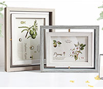 Creative LED lights Solid Wooden Photo Frame Innovative Acrylic U Shaped Photo Frame Home Desk Decoration