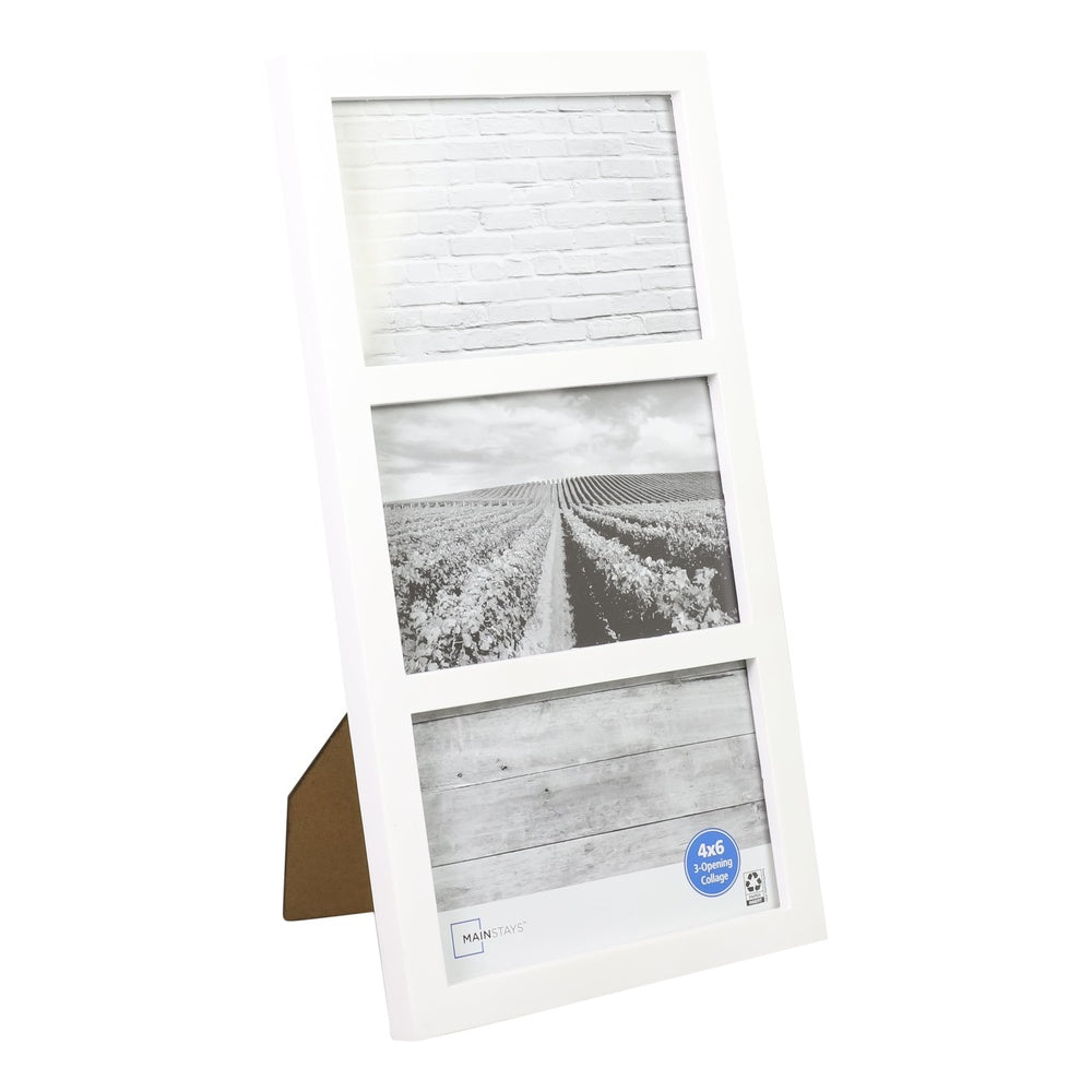 3 Opening 4x6 Picture Frame 2 Pack Gallery Collage Wall Mount Tabletop Display MDF Home Decor Vertical Horizontal