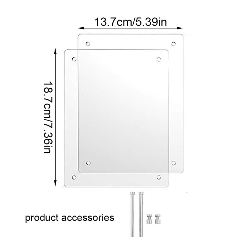 New DIY Glass Picture Frame Double-Sided Transparent Display Stand Decorative Handmade Acrylic Photo Frame For Dried Flowers