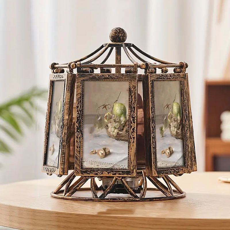 4/5 Inch Photo Frame Wedding Picture Frame Vintage Decoration Home Ornaments Living Room Desk Office Windmill Carousel Frames