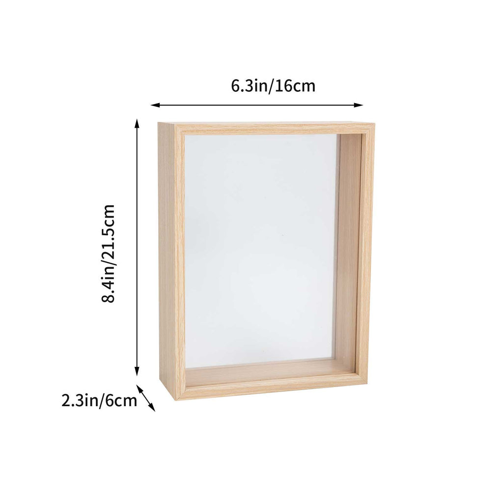 3D Photo Frame Hollow Dried Flower Photo Frame Diy Craft Three-dimensional Dry Desk Khaki Specimen Display Home Decoration