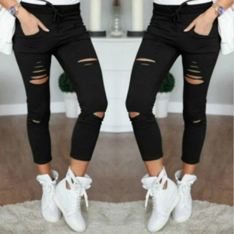 Ripped Jeans for Women Women Big Size Ripped Trousers Stretch Pencil Pants Leggings Women Jeans Woman Jeans