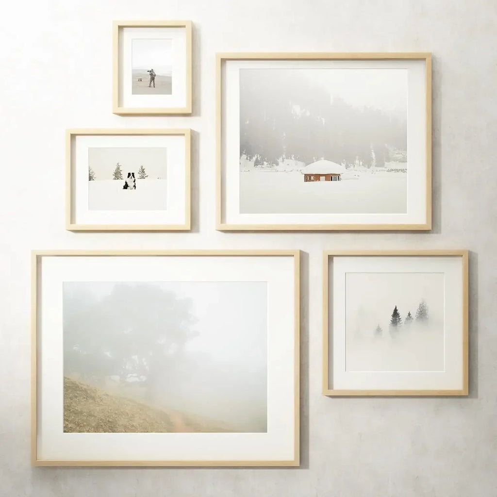 XMSJ-Sale16 x 20 Picture Frame Set of 3, USA-Sourced Natural Maple Wood Photo Collage with HD Tempered Glass, Modern Simpl