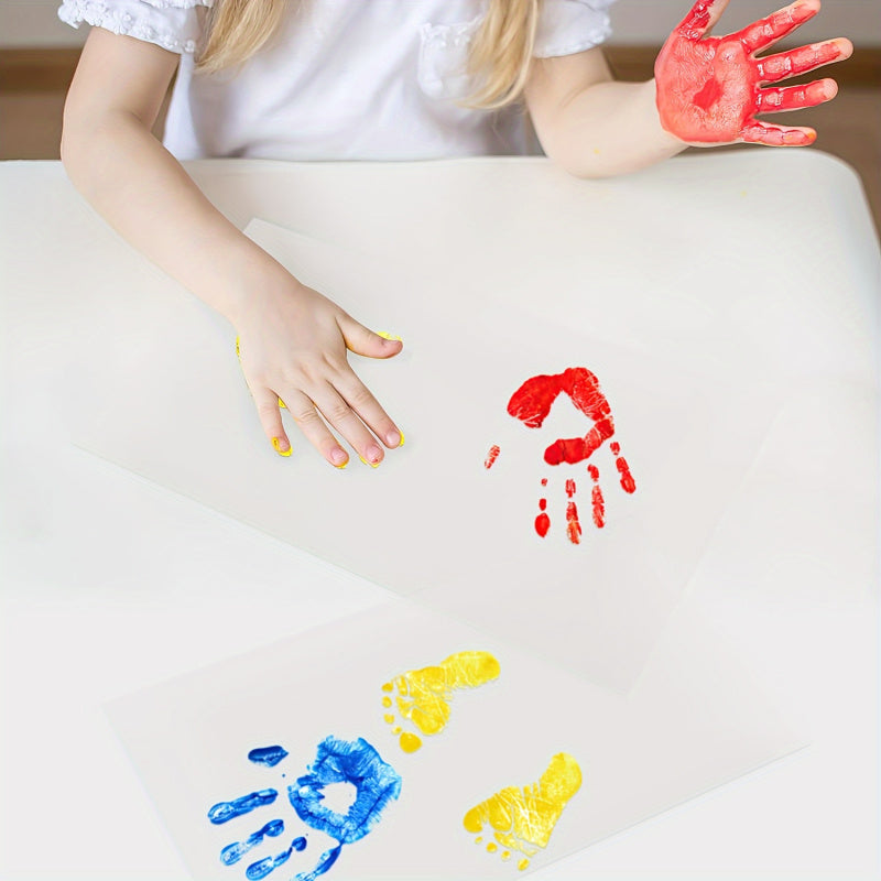 Home Decoration 1 set Modern Wooden Picture Frame DIY Family Handprint Kit Craft Wall Mountable Keepsake Gifts