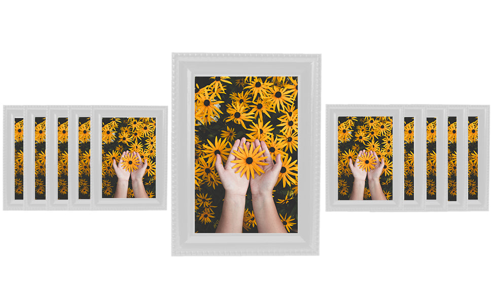 4x6 Picture Frames Set 12 Pack White Black Multi Photo Kit Gallery Wall Décor Tabletop Display Frame Hanging Mount For Desk