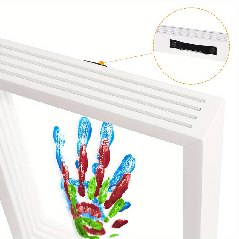 Home Decoration 1 set Modern Wooden Picture Frame DIY Family Handprint Kit Craft Wall Mountable Keepsake Gifts