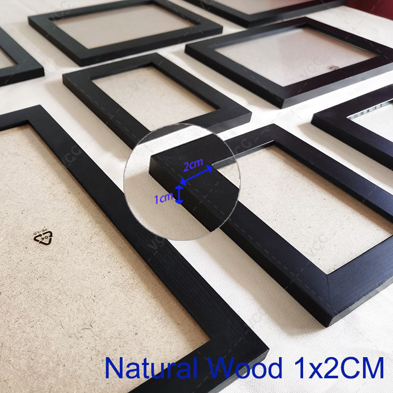 10 Piece Wood Family Photo Frame Wall Gallery Kit Picture Frame For Wall With Plexiglass Classic Wooden Frame For Wall Hanging