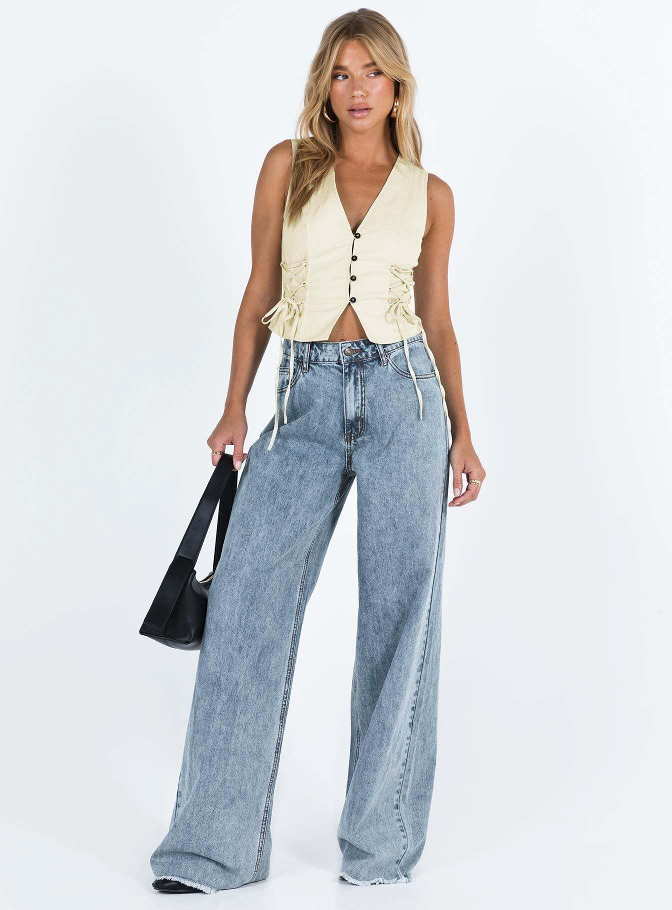 European and American casual loose denim pants for women