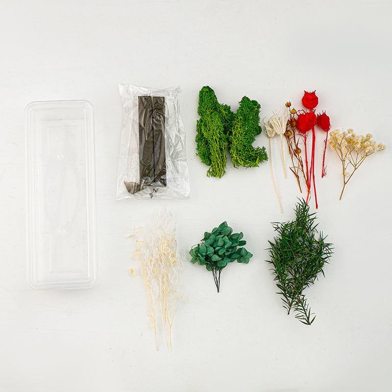 Dry Flower DIY Photo Frame with LED Light USB Charging Port Handmade Creative Frames Home Office Ornament Beautiful Decoration