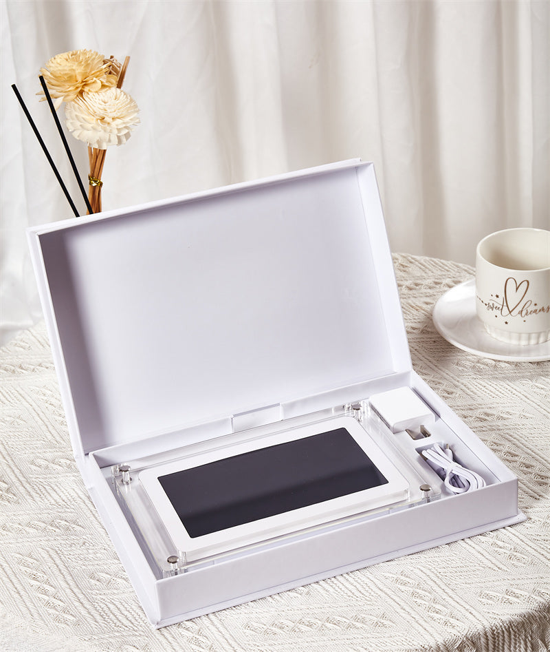 2024 hot selling 10.1-inch acrylic digital frames 8GB 2000mah with removable stander horizontal vertical play gravity version