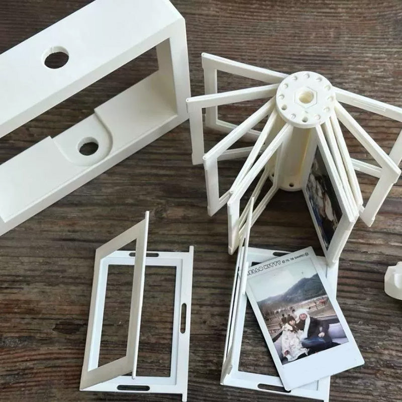 Rotatable Photo Frame Kpop Photocard Holder Idol Picture Frame Display Stand Desk Accessorie Room Desktop Decor Marco De Fotos