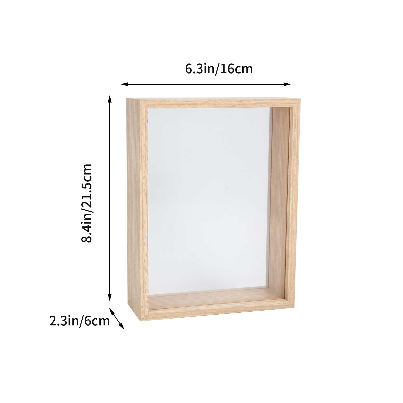 3D Photo Frame Hollow Dried Flower Photo Frame Diy Craft Three-dimensional Dry Desk Khaki Specimen Display Home Decoration