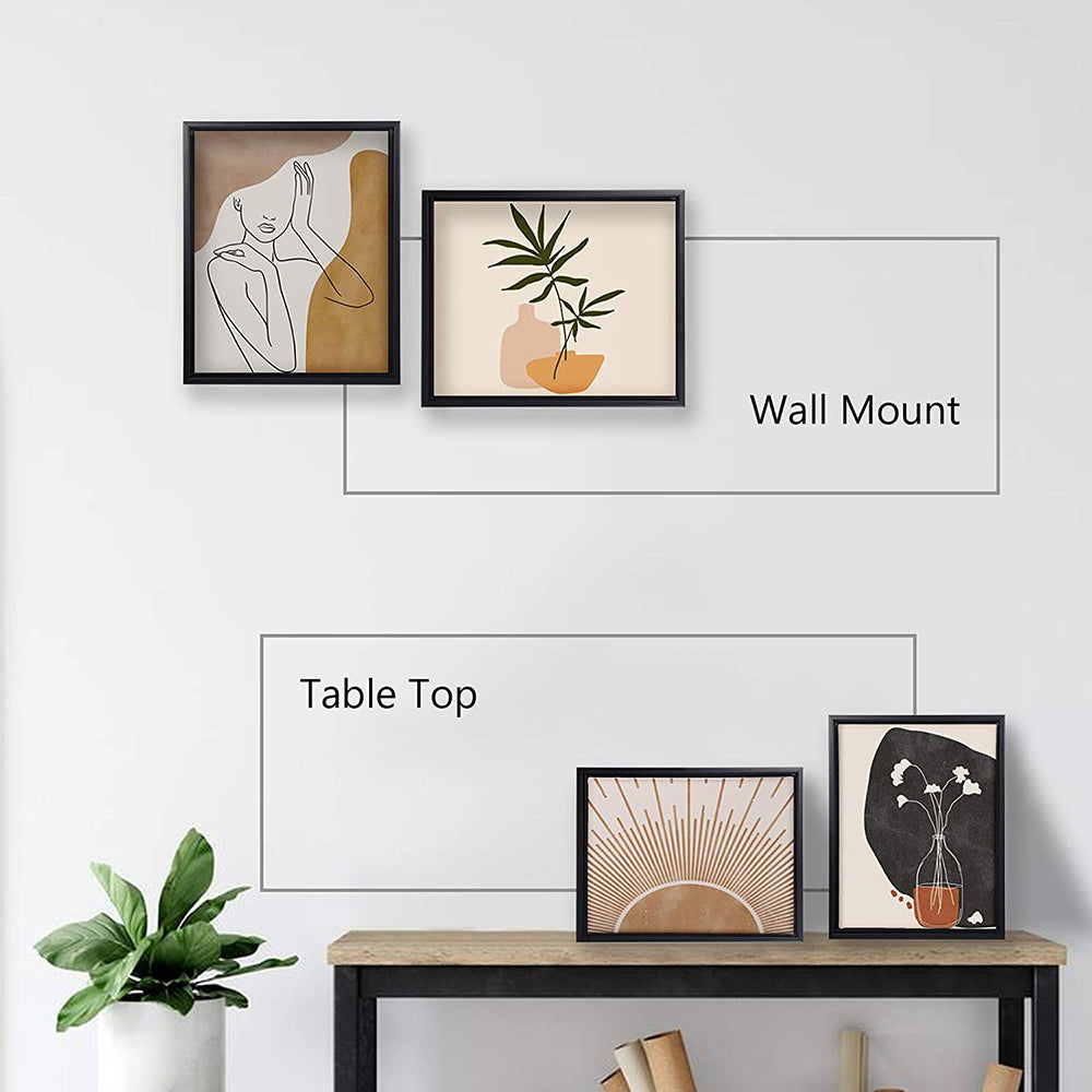 14pcs 4x6 Inch Picture Frames, Wooden Photo Frames without Mat ,Tabletop or Wall Display for Prints, Paintings, Poster