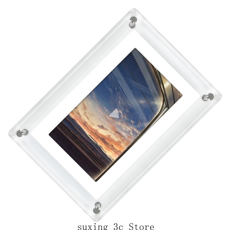 5Inch Acrylic Video Photo Frame Automatic Rotation Feature 1200mAh Rechargeable Battery For Home and Office Decoration