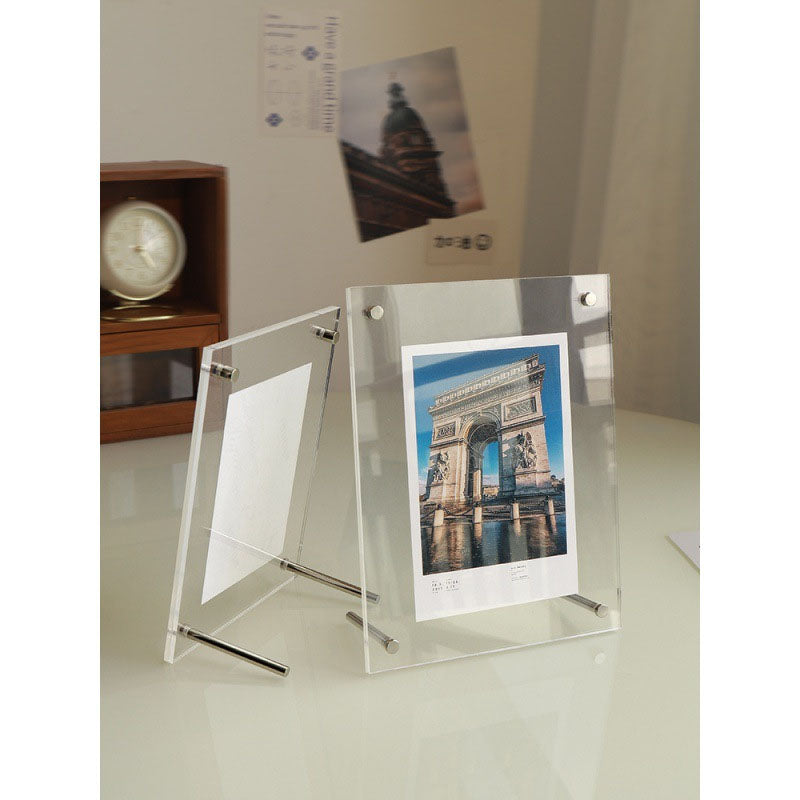 5-Inch 6-Inch 7-Inch Acrylic Frame With Double-Sided Transparent Crystal Wall Hanging Postcard Photo Home Office Desk Decoration