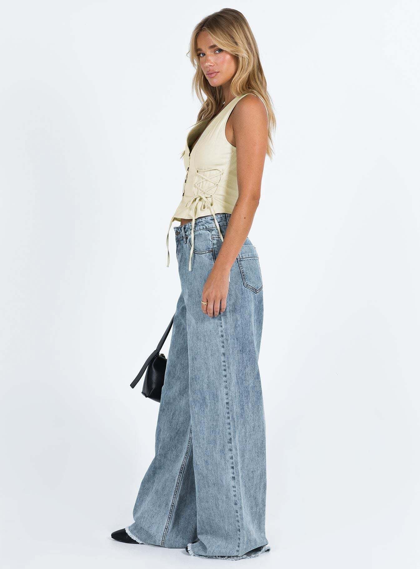 European and American casual loose denim pants for women