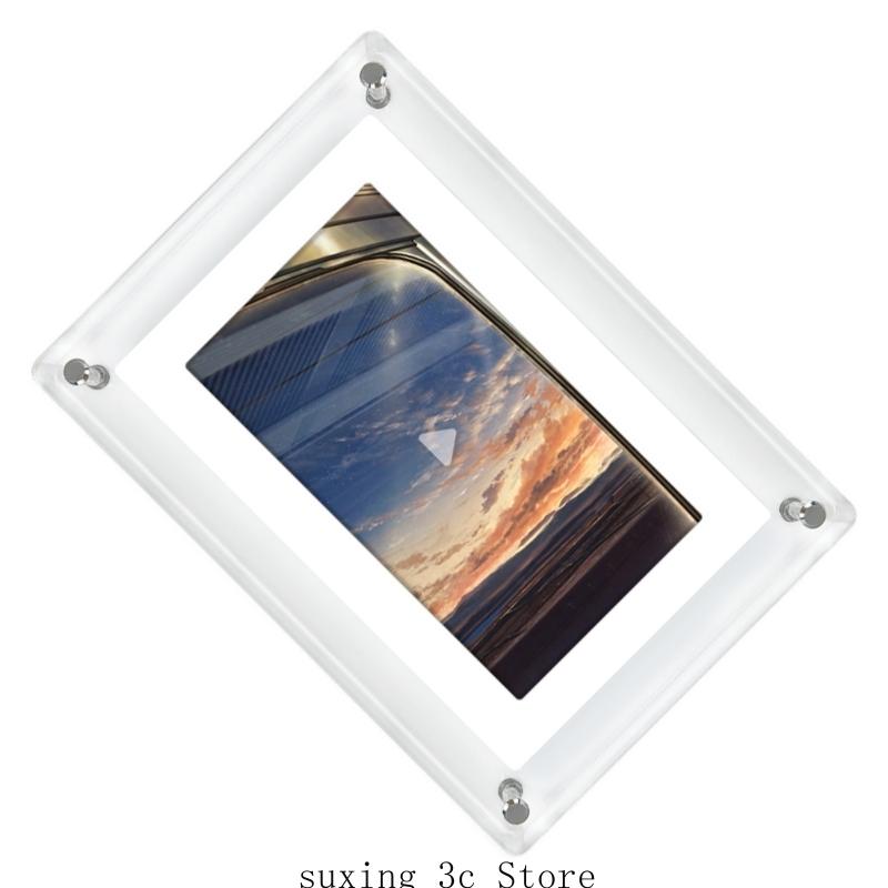 5Inch Acrylic Video Photo Frame Automatic Rotation Feature 1200mAh Rechargeable Battery For Home and Office Decoration