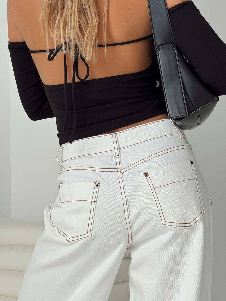 European and American casual loose denim pants for women