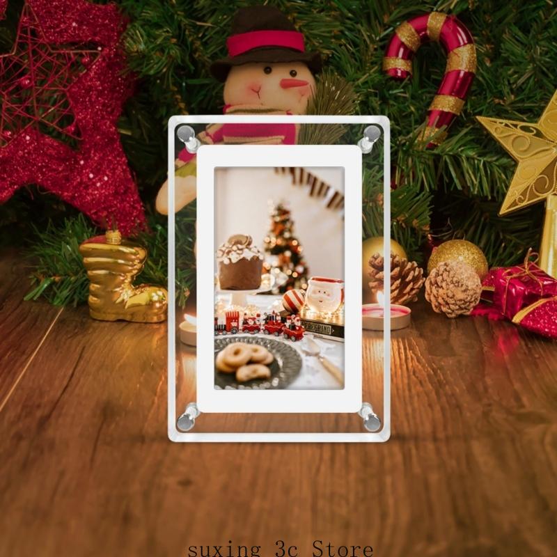 5Inch Acrylic Video Photo Frame Automatic Rotation Feature 1200mAh Rechargeable Battery For Home and Office Decoration