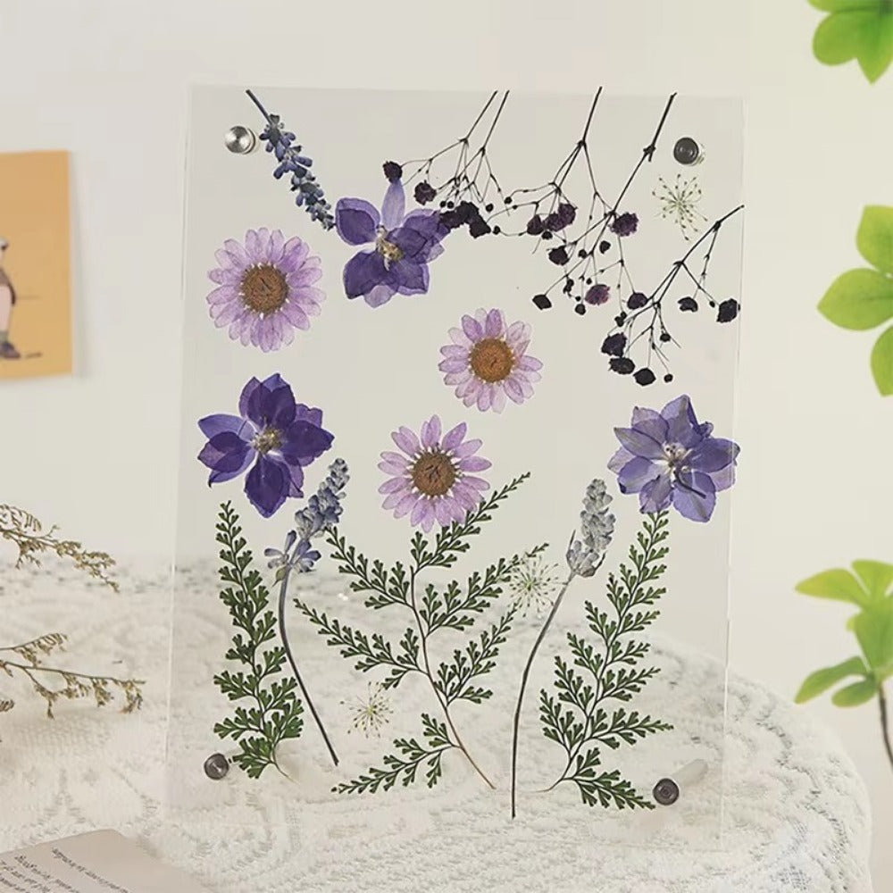 New DIY Glass Picture Frame Double-Sided Transparent Display Stand Decorative Handmade Acrylic Photo Frame For Dried Flowers