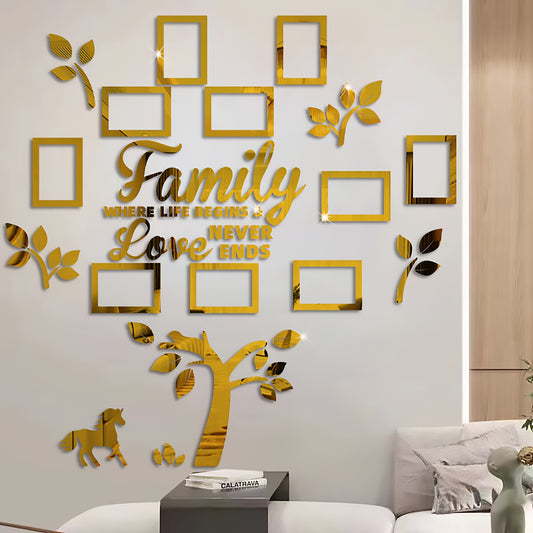 3D Acrylic Photo Frame Wall Decorations with Poster Templates Collage Gallery Family Wedding Back to School Anniversary