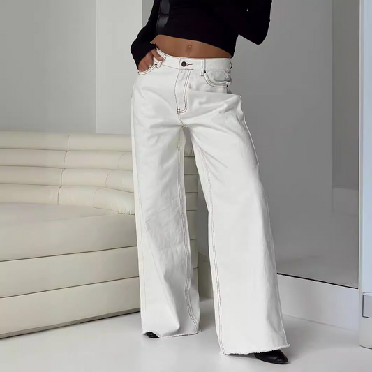 European and American casual loose denim pants for women