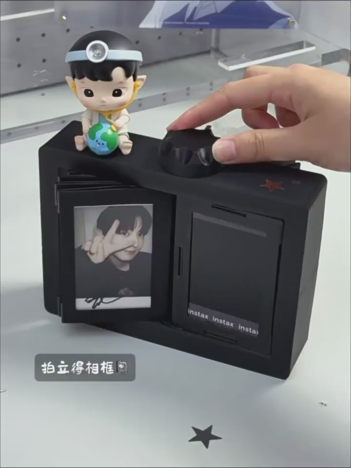 Rotatable Photo Frame Kpop Photocard Holder Idol Picture Frame Display Stand Desk Accessorie Room Desktop Decor Marco De Fotos